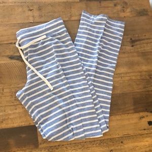 J.Crew blue and white striped pajama pants